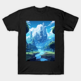 Fantasy Anime Landscape Cityscape T-Shirt